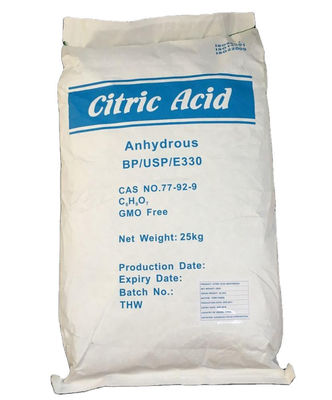 Poudre d'acide citrique Cas blanc 77-92-9 anhydre ou monohydrate faible MOQ